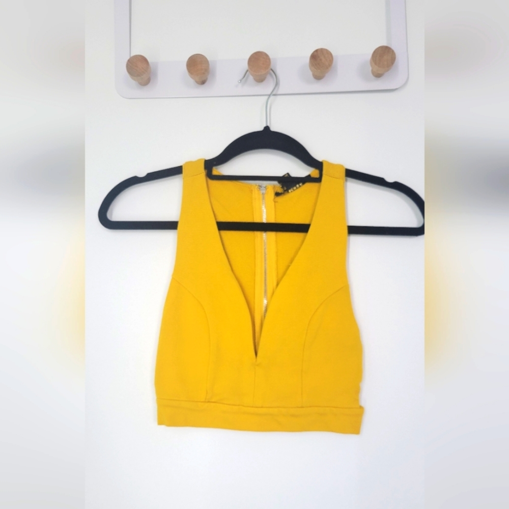 Deep Neck Crop Top